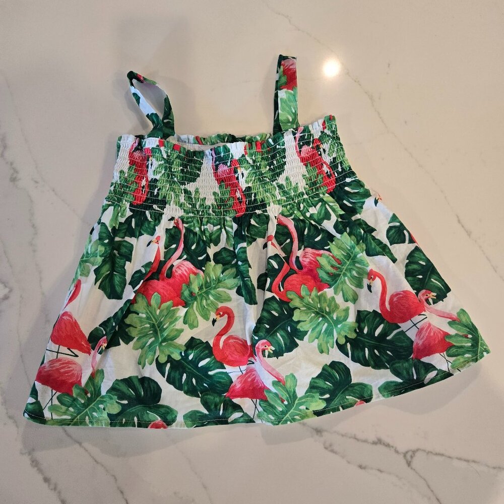 New Janie and Jack Flamingo Tropical top size 8